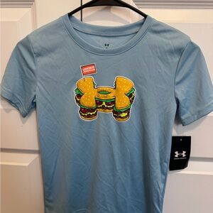 Under Armour Light Blue Burger Graphic Tee